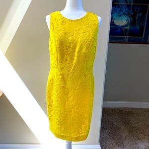 Talbots yellow sundress with eyelets